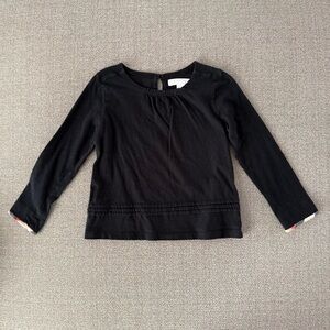Burberry Black Long Sleeve Kids Tee